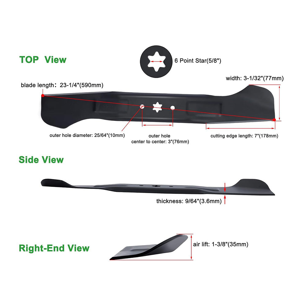 46 inch High-Lift Deck Blades for 942-04244A Cub Cadet XT1 XT2 LT46 LTX1045 LTX1046 RZT L46 Mower Replace 942-04290 742-04244 46 inch High-Lift Deck Blades for 942-04244A Cub Cadet XT1 XT2 LT46 LTX1045 LTX1046 RZT L46 Mower Replace 942-04290 742-04244