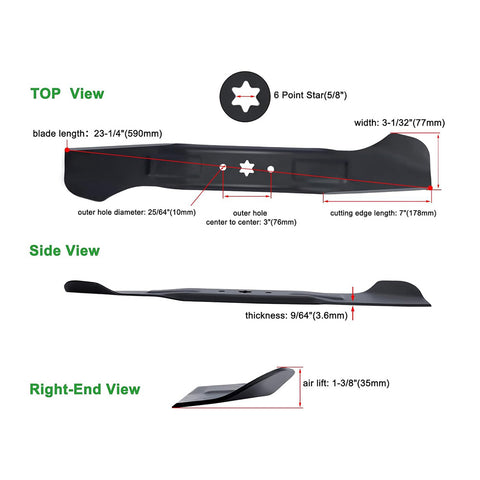 46 inch High-Lift Deck Blades for 942-04244A Cub Cadet XT1 XT2 LT46 LTX1045 LTX1046 RZT L46 Mower Replace 942-04290 742-04244 46 inch High-Lift Deck Blades for 942-04244A Cub Cadet XT1 XT2 LT46 LTX1045 LTX1046 RZT L46 Mower Replace 942-04290 742-04244