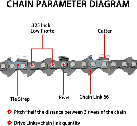 16 Inch .325 .050 66 DL Full Chisel Saw Chain For Echo CS450 CS490 CS510 CS530 Husqvarna 254 340 345 351 353 Oregon 20BP066G Chainsaw 16 Inch .325 .050 66 DL Full Chisel Saw Chain For Echo CS450 CS490 CS510 CS530 Husqvarna 254 340 345 351 353 Oregon 20BP066G Chainsaw