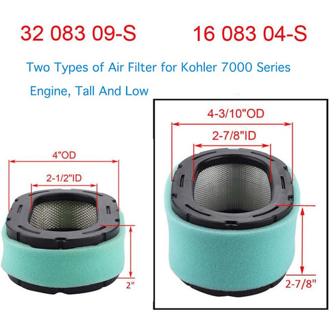 Hipa 16-083-04-S Air Oil Filter Tune Up Kit For Kohler 7000 Series KT715 KT725 KT730 KT735 KT740 20-26HP Engine Lawn Mower Hipa 16-083-04-S Air Oil Filter Tune Up Kit For Kohler 7000 Series KT715 KT725 KT730 KT735 KT740 20-26HP Engine Lawn Mower