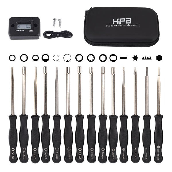 Hipa 2-Stroke Carburetor Adjustment Tool Kit Plus RPM Tachometer for chainsaw trimmer blower Hipa 2-Stroke Carburetor Adjustment Tool Kit Plus RPM Tachometer for chainsaw trimmer blower