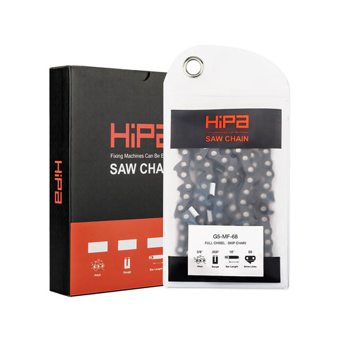 Hipa Full Skip Chain 3/8" .058" 68 DL 18 Inch For Husqvarna 55 65 66 372xp 455 455e 460 576xp Chainsaw Hipa Full Skip Chain 3/8" .058" 68 DL 18 Inch For Husqvarna 55 65 66 372xp 455 455e 460 576xp Chainsaw