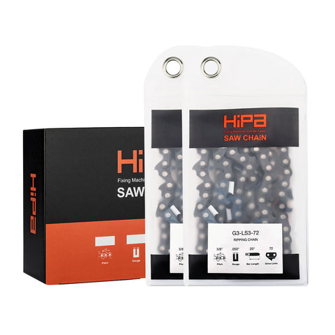 Hipa Ripping Chain 3/8" .050" 72 DL 20 Inch For Husqvarna 55 455 rancher Poulan Pro Pr5020 Stihl Cub Cadet Dolmar Chainsaw Hipa Ripping Chain 3/8" .050" 72 DL 20 Inch For Husqvarna 55 455 rancher Poulan Pro Pr5020 Stihl Cub Cadet Dolmar Chainsaw