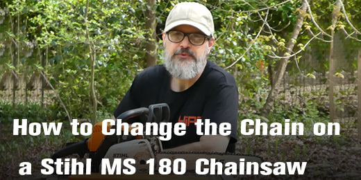 how to change the chain on a stihl ms180 chainsaw