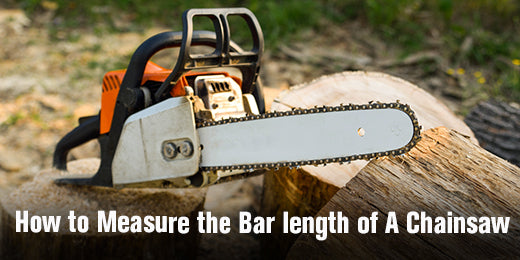 how to measure the bar length of a chainsaw chain