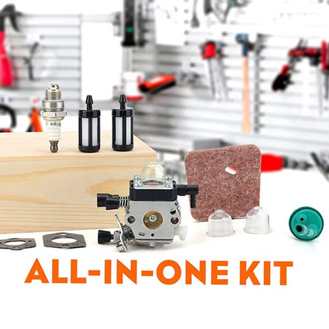Hipa C1Q-S97 FS55 Carburetor Kit for Stihl FS 55 FS38 FS45 FS46 FC55 HL45 KM55 Engine Trimmer # C1Q-S186 C1Q-S187 C1Q-S53 C1Q-S291 4140-120-0619