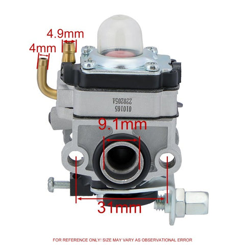 Carburetor Kit For Honda GX31 FG100 Tiller HHT31S HHE31C Edger 4-Cycle Trimmer Brushcutter Blower Hedge Generator # 16100-ZM5-809