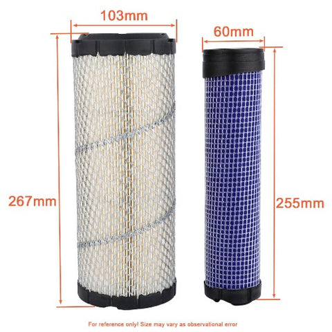 Hipa 11013-7044 11013-7045 Air Filter for KOHLER 74177 74189 74197 Kawasaki FD750D-FS06 FD731V-GS00 Replace 25 083 01-S KH-25-083-01-S
