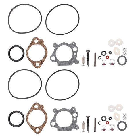 2 Pack 498260 Carb Overhaul Kit Gasket Set For Briggs & Stratton 398183 490937 492495 493762 498261 T490937 Quantum 3.5HP 4HP 5HP Mower