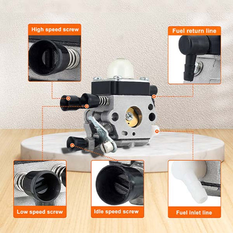 Hipa C1Q-S97 FS55 Carburetor Kit for Stihl FS 55 FS38 FS45 FS46 FC55 HL45 KM55 Engine Trimmer # C1Q-S186 C1Q-S187 C1Q-S53 C1Q-S291 4140-120-0619