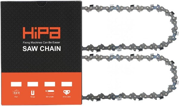 Hipa 8 Inch Chain 3/8 LP .043 34DL For R34 Worx WG310 Oregon PS250 Bla