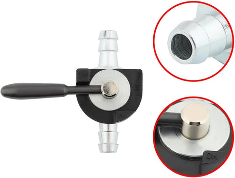 1/4 Inline Heavy Duty Fuel Shut Off Valve 691035 Fit for Engine Lawn Mower Lawn Tractor Parts Replace Scag 48568 Oregon 07-403 (16mm x 1.5mm)