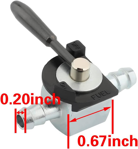 1/4 Inline Heavy Duty Fuel Shut Off Valve 691035 Fit for Engine Lawn Mower Lawn Tractor Parts Replace Scag 48568 Oregon 07-403 (16mm x 1.5mm)
