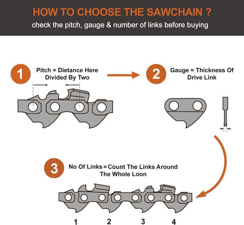 Hipa R40 10 Inch Pole Saw Chain 3/8 LP .043 40 Bumper DL For R40 90PX040G Husqvarna 436 LI T536 LiXP 536 LiXP WG 323 322 for 10" B&D LCS1020 J D PS2383 PS2683 Ryobi TP26