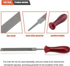 Hipa 12 Pack of Chainsaw Sharpening Kit W 5/32 3/16 7/32 1/8 11/64 13/64 inch Round Files, Depth & Quick Check Gauge, File Guide, 6 Inch Flat File, for Stihl Husqvarna
