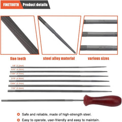 Hipa 12 Pack of Chainsaw Sharpening Kit W 5/32 3/16 7/32 1/8 11/64 13/64 inch Round Files, Depth & Quick Check Gauge, File Guide, 6 Inch Flat File, for Stihl Husqvarna