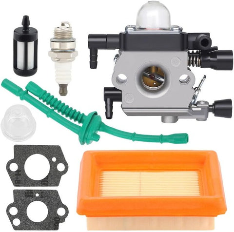 Hipa 4601 120 0600 Carburetor Air Filter Kit for STIHL MM55 MM55C Tiller Multi Engine Replace Zama C1Q-S202A C1Q-S202