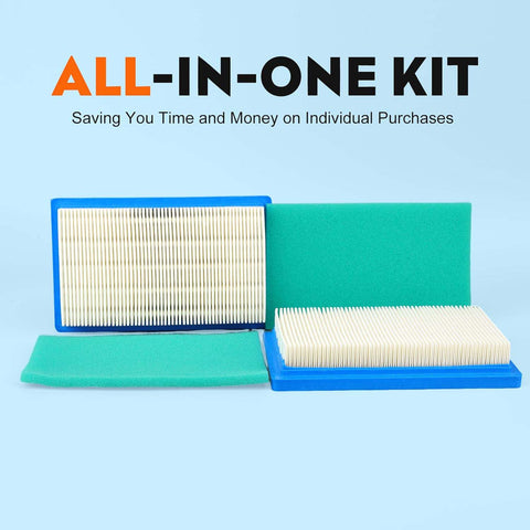 Hipa (Pack of 2) 17218-ZG9-M00 Air Filter + Pre Filter for HONDA GXV140 HR215 HRB215 HRC215 HRM195 HRM215 Lawn Mower