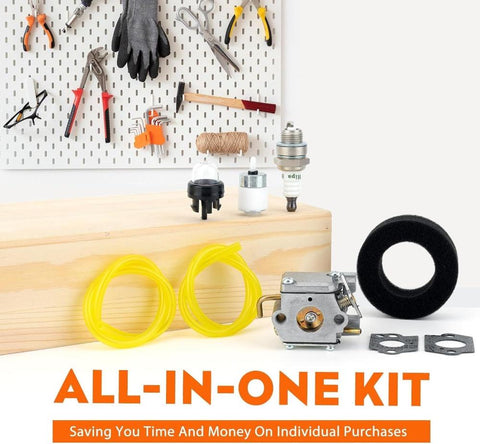 Carburetor Kit For 753-05133 Troy-Bilt TB20CS TB20DC TB10CS TB70SS TB75SS TB70FH TB90BC TB65SS Gas String Trimmer # 753-04338