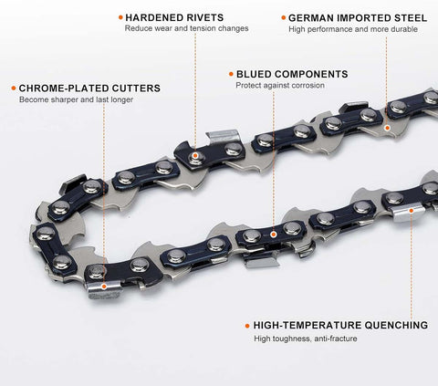3/8 Pitch .058 84 DL Full Skip 24 inch Saw Chain For Husqvarna 55 65 66 455 455e 460 Rancher 372xp 576xp 262XP 362 362XP Echo Chainsaw