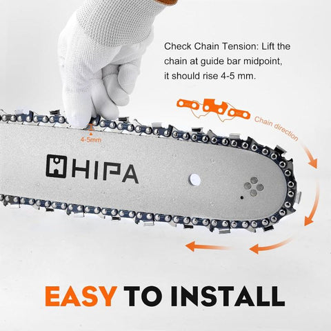 Hipa 18 Inch Full Chisel Chain .325 Pitch .063 Guage 68 DL For Stihl MS250 MS251C MS230 MS231 MS 251 MS361 MS391 Chainsaw Replace 22LPX068G