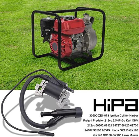 GX160 Ignition Coil for Honda GX120 GX140 GX200 Predator 5.5hp 6.5hp Go Kart OHV 60363 68121 69727 Mower Engine Replaces 30500-ZE1-073 30500-ZE1-033