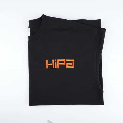 Hipa Black T-Shirt & Hat Kit, Cotton Crewneck Tee, Breathable (L, XL, XXL, XXXL)