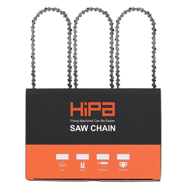 3-Pack 18 Inch Full Chisel MS250 Chain .325 Pitch .063 Guage 68 DL