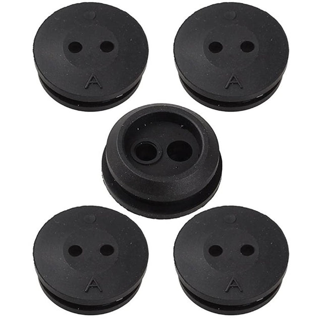 Lot de 8 joints de réservoir de carburant à 3 trous en caoutchouc noir Lot de 8 joints de réservoir de carburant à 3 trous en caoutchouc noir