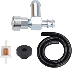 Hipa 33/64 inch Fuel Tank Shut Off Valve + Fuel Filter for MTD Troy Bilt Toro Craftsman Generac Portable Generator Lawn Mower Snow Blower