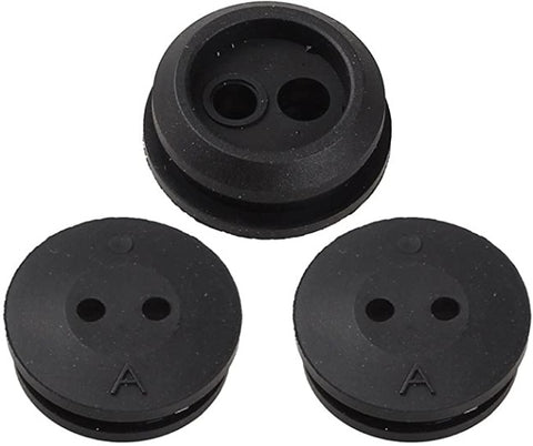 5-Pack 2-Hole 19mm 3/4-inch Tank Hole Rubber Grommet for I.D x O.D 3mm x5mm (Approx 1/8 x 3/16) Fuel Lines fit Generator Lawn Mower Pressure Washer