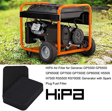 Hipa 17211-899-000 Air Filter Kit For Generac GP5500 GP6500 GP7500 Harbor Freight Predator 69671 68530 68525 69672 69674 68529 68526 Gas Generator