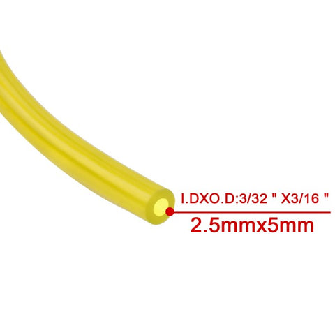 Hipa 4 Sizes 4-Feet-Each Fuel Line Hose Tube for 2-stroke Stihl Poulan Chainsaw Weedeater String Trimmer Leaf Blower I.D. x O.D. 3/32 x 3/16 1/8 x 3/16 1/8 x 1/4 .080 x .140 inch