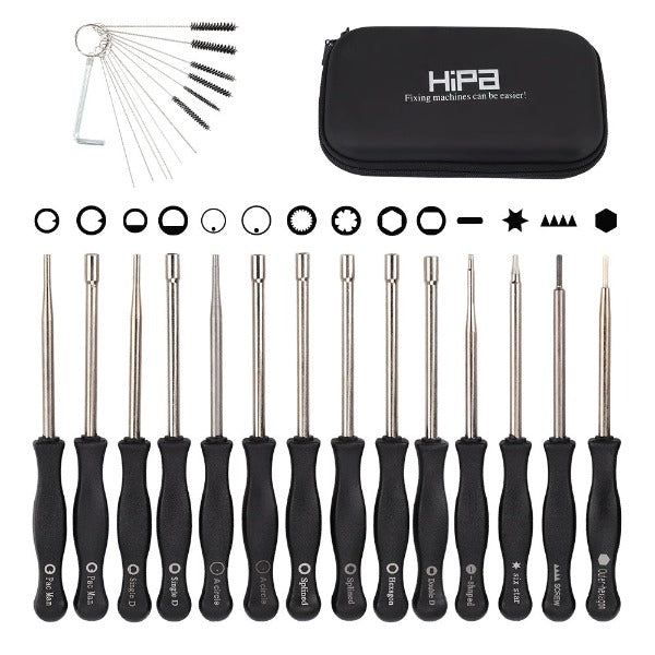 Hipa 14 Pcs 2-Stroke Carburetor Adjustment Tool Plus Cleaning Kit for chainsaw trimmer blower